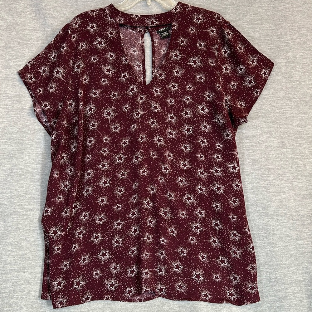 TORRID Soft Comfy Oversized Relaxed Fit V Neck Front Key Hole Back